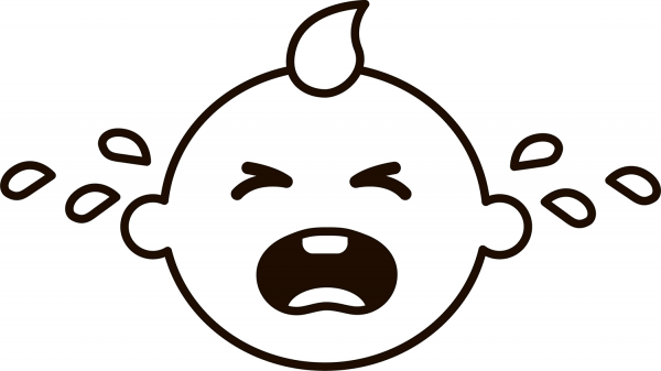 Baby Crying coloring page image