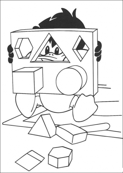 Baby Daffy  coloring page image