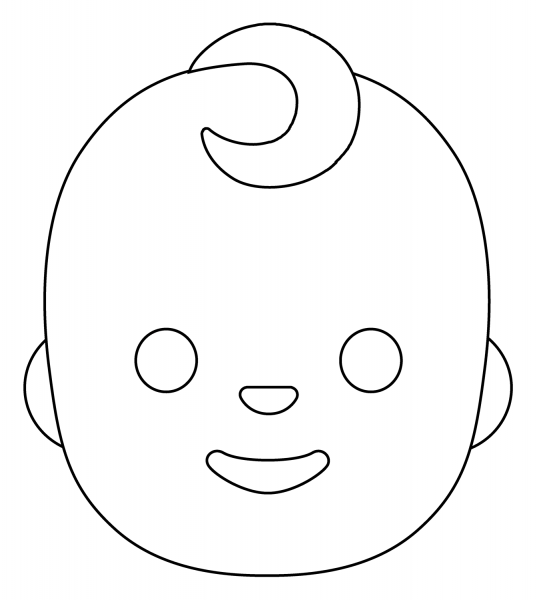 Baby Emoji coloring page image