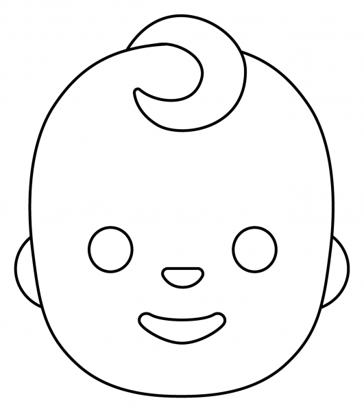 Baby Emoji coloring page image