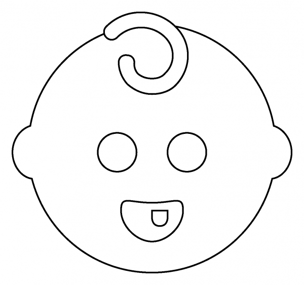 Baby Emoji coloring page image