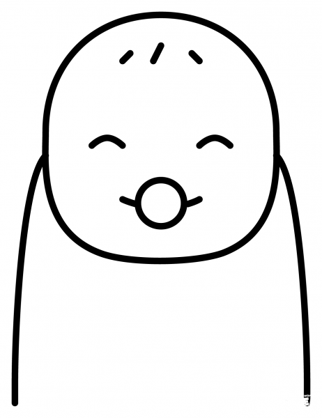 Baby Emoji coloring page image