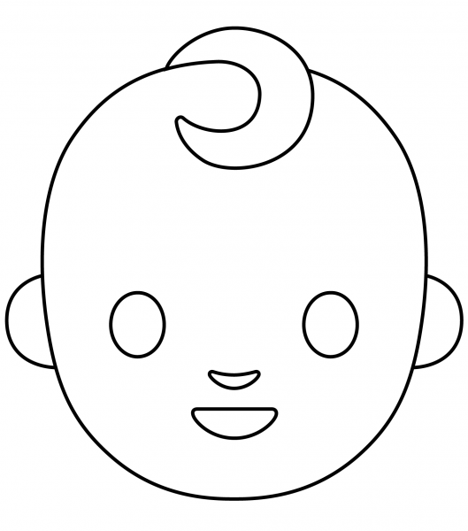 Baby Emoji coloring page image