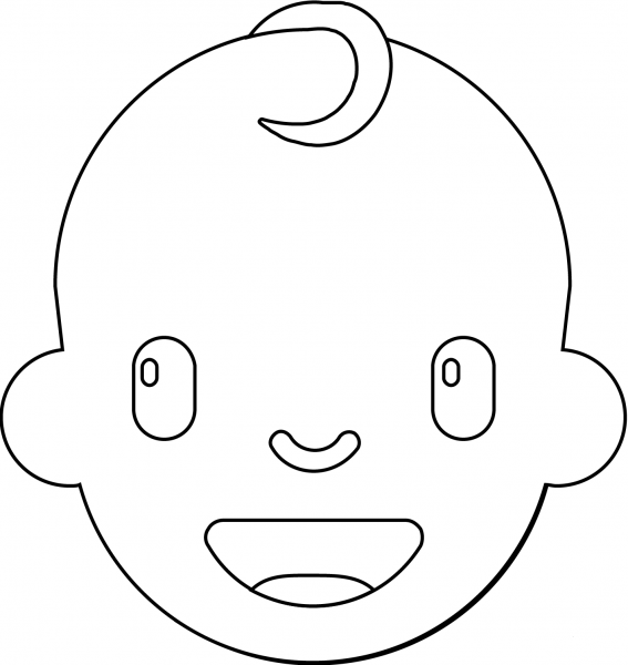Baby Emoji coloring page image