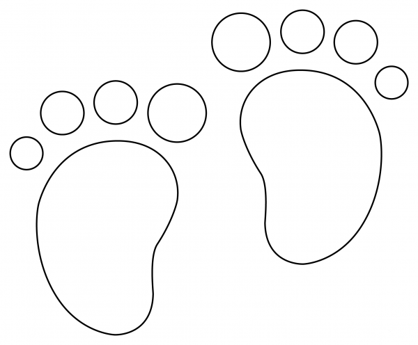Baby Feet coloring page image