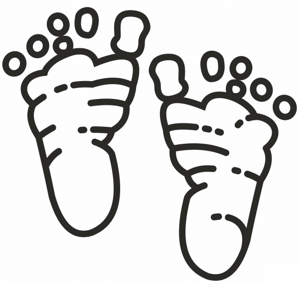 Baby Feet coloring page image