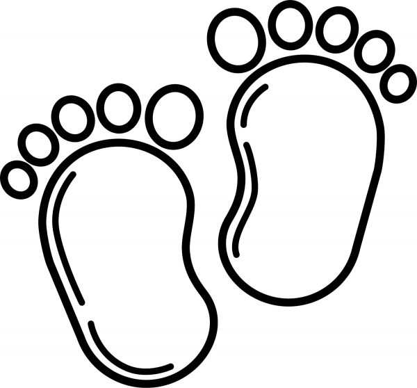 Baby Feet coloring page image