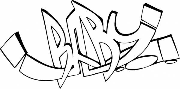 Baby Graffiti  coloring page image