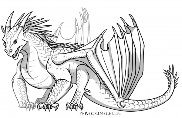 Baby Icewing Dragon coloring page image