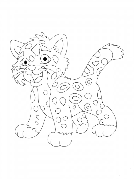 Baby Jaguar  coloring page image