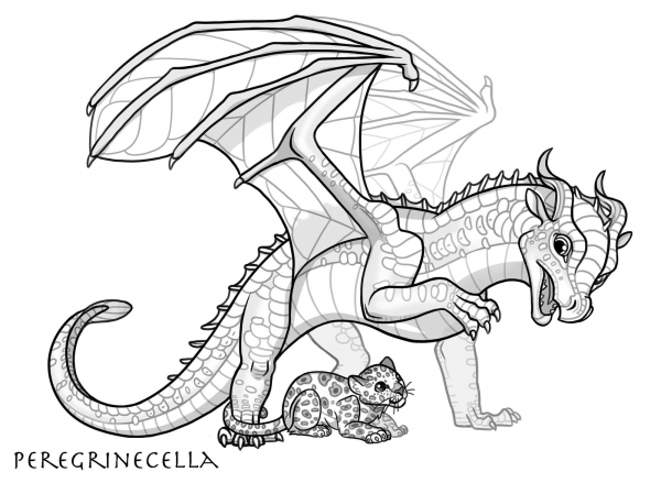 Baby Leafwing Dragon coloring page image