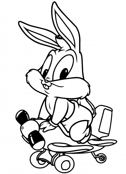 Baby Looney Tunes Lovely Bugs Bunny coloring page image