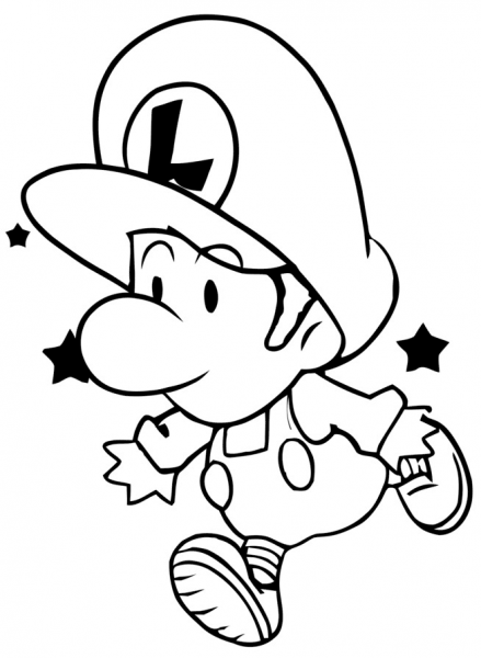 Baby Luigi coloring page image