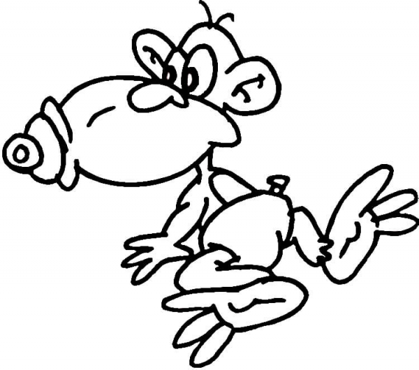 Baby Monkey  coloring page image