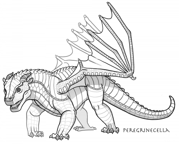 Baby Mudwing Dragon coloring page image