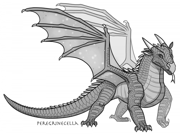 Baby Nightwing Dragon coloring page image
