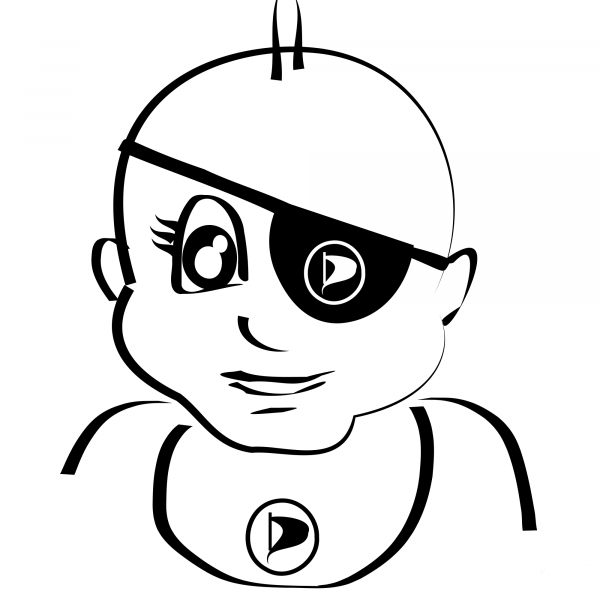 Baby Pirate coloring page image