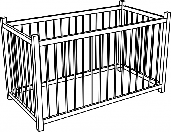 Baby Playpen Crib coloring page image