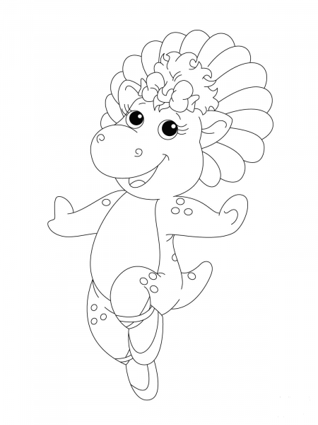 Baby Pop in her Ballet Shoes coloring page image