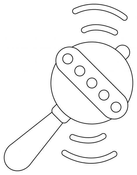 Baby Rattle coloring page image