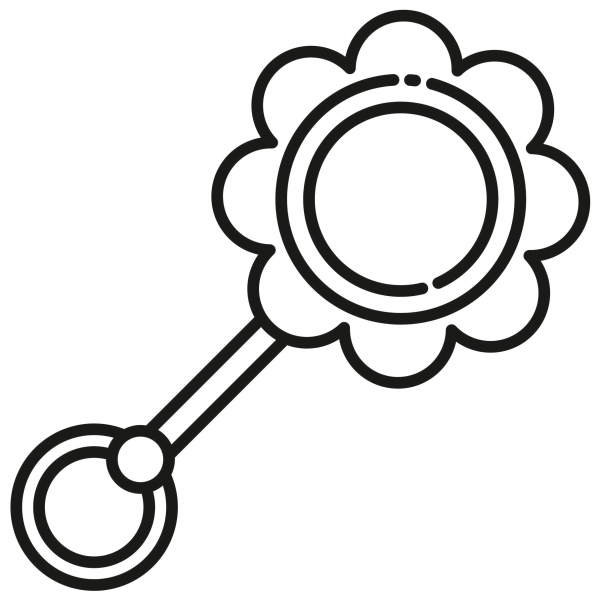 Baby Rattle coloring page image