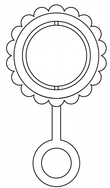 Baby Rattle coloring page image