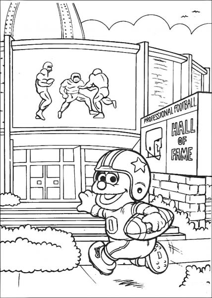 Baby Rowlf Plays Football coloring page image