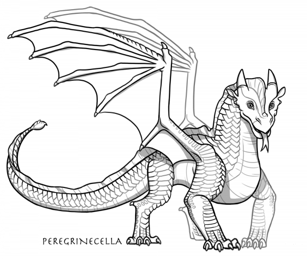 Baby Sandwing Dragon coloring page image