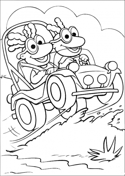 Baby Scooter and Skeeter coloring page image