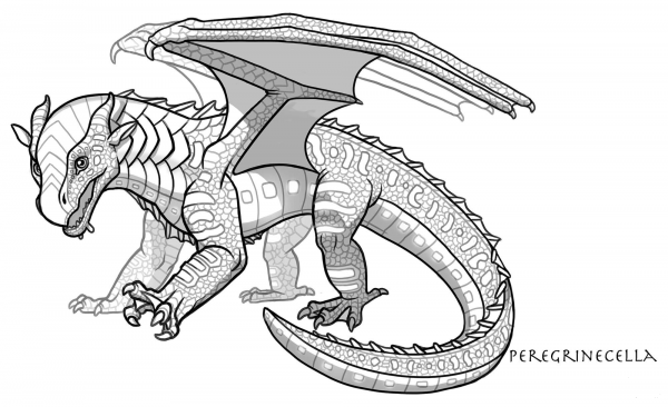Baby Seawing Dragon coloring page image