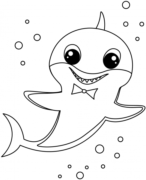 Baby Shark coloring page - ColouringPages