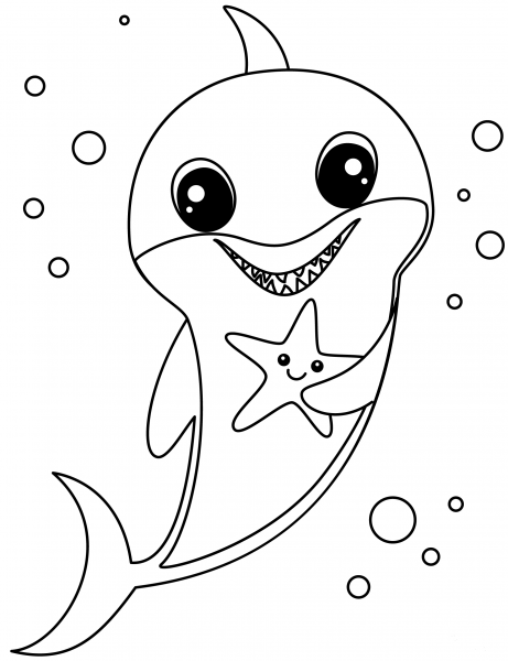 Baby Shark coloring page image