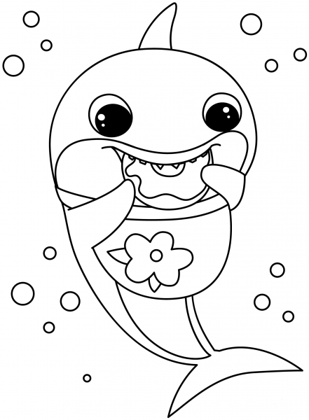 Baby Shark coloring page image