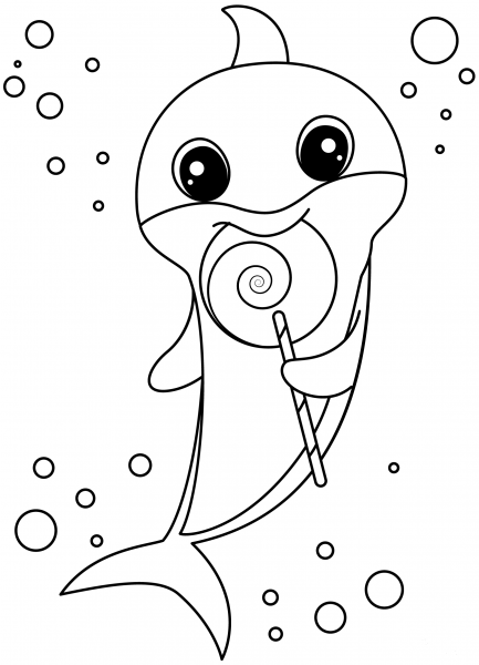 Baby Shark coloring page image
