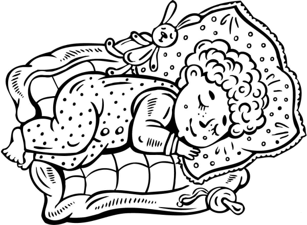 Baby Sleeping coloring page image