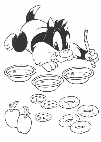 Baby Sylvester  coloring page image