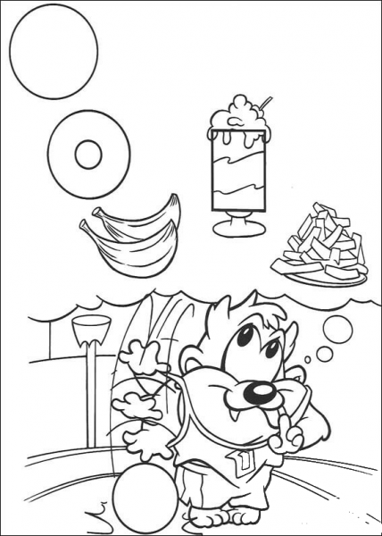 Baby Taz  coloring page image