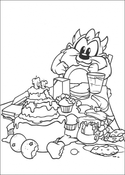 Baby Tazmania  coloring page image