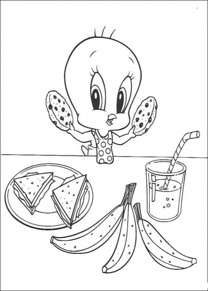 Baby Tweety  coloring page image