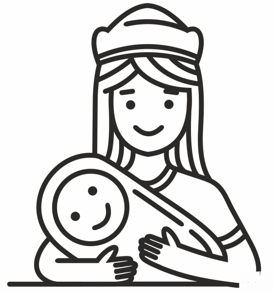 Babysitter coloring page image