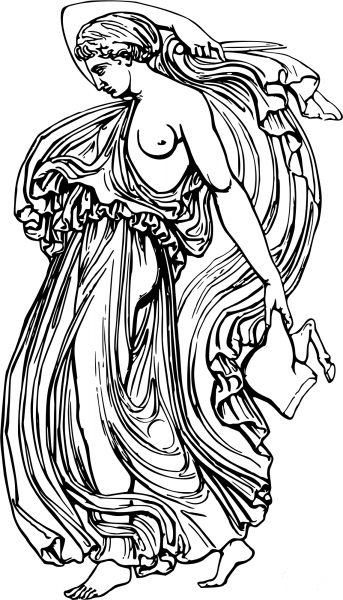 Bacchante coloring page image