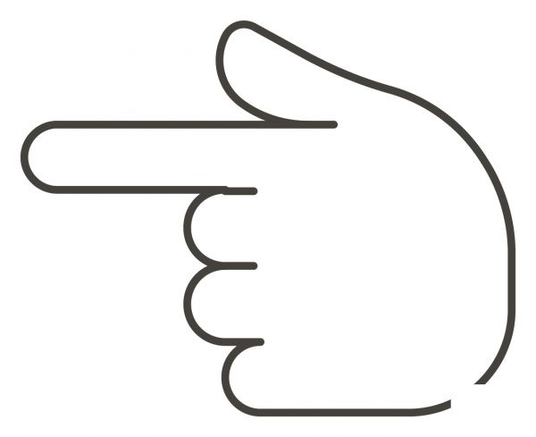 Backhand Index Pointing Left coloring page image