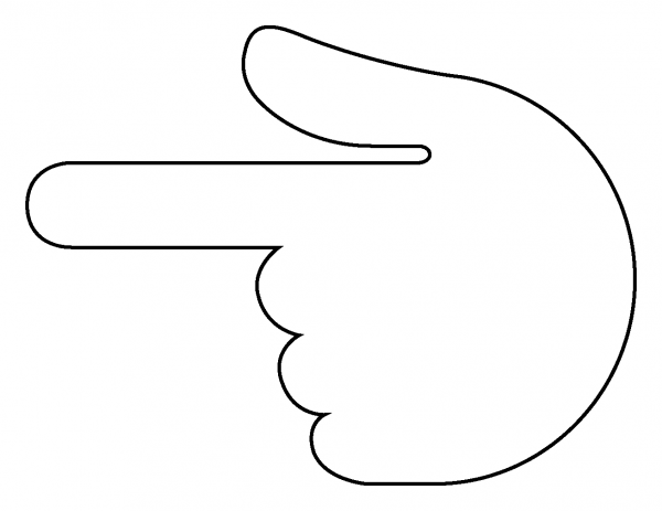 Backhand Index Pointing Left Emoji coloring page image