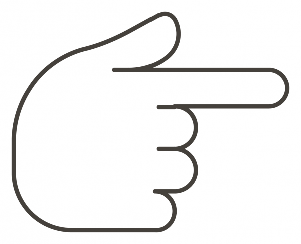 Backhand Index Pointing Right coloring page image