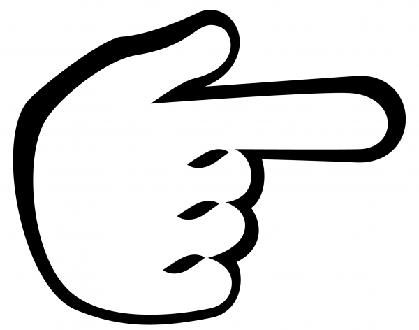 Backhand Index Pointing Right Emoji coloring page image