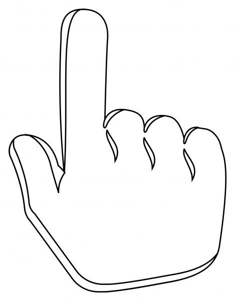 Backhand Index Pointing Up coloring page image