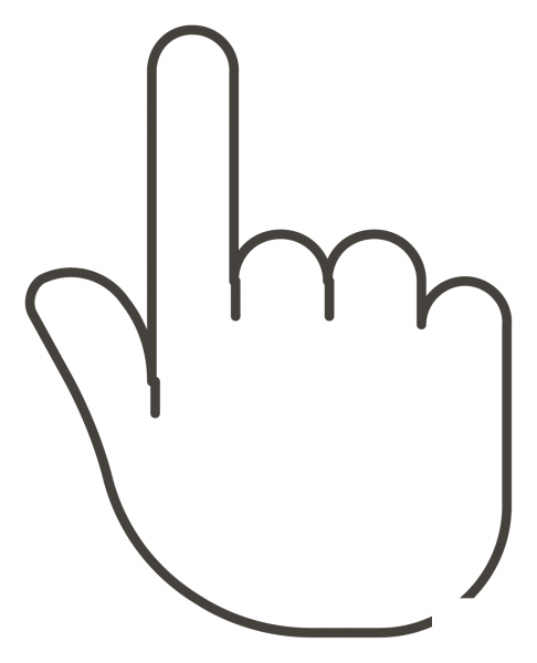 Backhand Index Pointing Up coloring page image