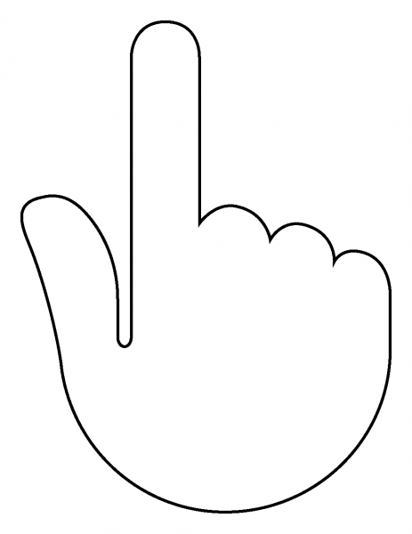 Backhand Index Pointing Up Emoji coloring page image