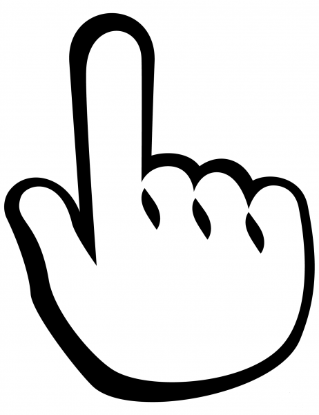 Backhand Index Pointing up Emoji coloring page image