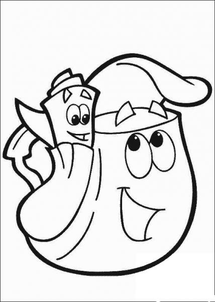 Backpack coloring page image